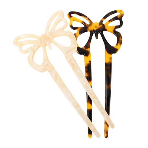 MERRYHAPY 2stücke Schmetterlinge Haarnadeln Chignon U-förmige Haar Gabeln Für Damen Französische Wellenförmige Schmetterlinge Haarnadeln Mit Vintage-design Für Partys Und Kostümbälle von MERRYHAPY