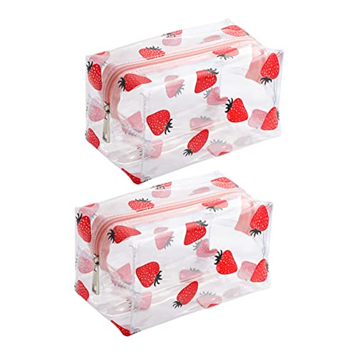 MERRYHAPY 2stücke Transparente wasserdichte Kosmetiktasche Multifunktionale Reise Und Camping-Organizer Mit Großem Stauraum Für Kosmetik Und Toilettenartikel von MERRYHAPY