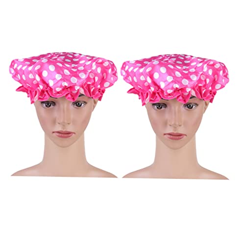 MERRYHAPY 2stücke Wasserdichte Eva-duschhaube Badehauben Für Erwachsene Haarschutzkappen Badetücher Für Täglichen Gebrauch Zum Schutz Der Haare Beim Duschen Oder Baden von MERRYHAPY