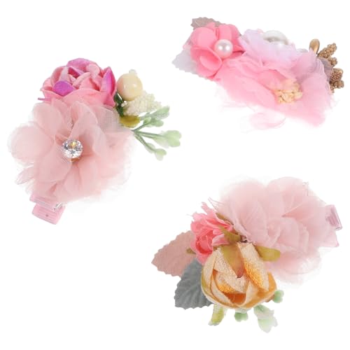 MERRYHAPY 3stücke Blumen Haarspange Für Damen Mädchen Hochzeit Party Mit Kunstblumenmuster Dekorative Haarschmuck Floral Haarspange Blume von MERRYHAPY