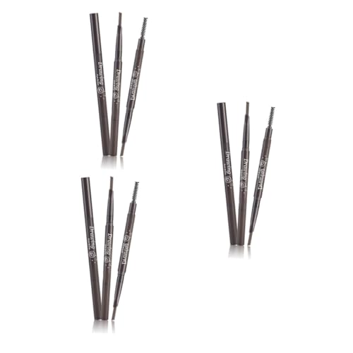 MERRYHAPY 3stücke Wasserdichter Automatischer Augenbrauenstift Mit Pinsel Farben Tragbares Design Für Präzises Augenbrauen-make-up Schwarz von MERRYHAPY