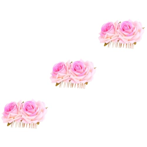 MERRYHAPY 3stücke Dual Flower Hair Comb Mit Rosendesign Für Hochzeiten Partys Und Besondere Anlässe Eleganter Haarschmuck Für Frauen Und Mädchen Für Bräute Und Feierlichkeiten von MERRYHAPY