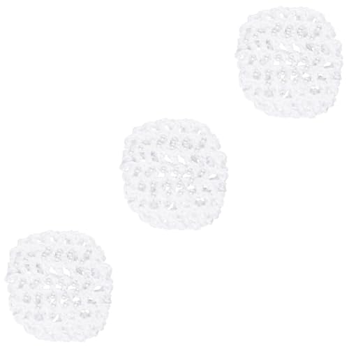 MERRYHAPY 3 Stück Haarnetze Dutt Mesh Cover Haarknoten Netz Für Frauen Mesh Dutt Haarnetze Perlen Tiara Haarnetz Für Dutt Kopfbedeckung Headwrap Unsichtbare Haarnetze Haarknoten Abdeckung von MERRYHAPY