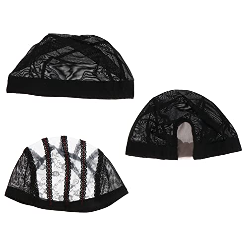 MERRYHAPY 3 Stück Premium Netzkappen für Perücken Atmungsaktive und Wiederverwendbare Haarnetze für Damen und Herren Pflegezubehör für Haarverlängerungen und Perücken Leicht und Pflegeleicht von MERRYHAPY