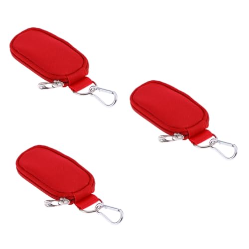 MERRYHAPY 3stücke Flaschenhalter Für Ätherische Öle Tragbare Schlüsselbund-öl-Tasche Mit Fächern Für Fläschchen Für Reisen Und Zuhause Rot von MERRYHAPY