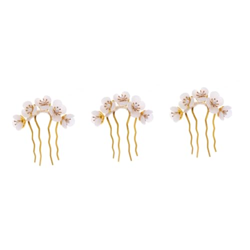 MERRYHAPY 3stücke Blumen Haarnadel Für Frauen Antike Chinesische Haarschmuck Mit Perlen Und Blütenblättern Für Hochzeiten Cosplay Und Täglichen Gebrauch Elegant Und Auffällig von MERRYHAPY