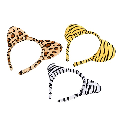 MERRYHAPY 3stücke Cartoon Tier Haarbänder Plüsch Kopfschmuck Stirnbänder Für Haar Decor Party Cosplay Junge Mädchen Erwachsene von MERRYHAPY