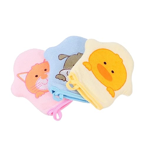 MERRYHAPY 3stücke Junge Mädchen Bad Handschuhe Cartoon Dusch Handschuhe Badewanne Wäscher Dusche Zubehör Badezimmer Peeling Tool von MERRYHAPY