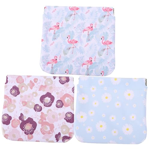 MERRYHAPY 3stücke Teiliges Mini Kosmetiktaschen Aus Pu Tragbare Aufbewahrung Für Make-up Münzen Und Kopfhörer Stilvolle Schmuckbeutel Für Frauen Und Teenager Für Reisen Und Alltag von MERRYHAPY