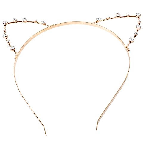 MERRYHAPY 3-teiliges Stirnband Mit Strasssteinen Aus Metall Und Katzenohren Einheitsgröße Passend Für Maskerade von MERRYHAPY