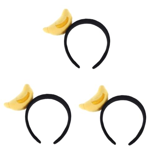 MERRYHAPY 3stücke Plüsch Haarfrucht Haarreifen Mit Bananenmotiv Süßes Party-accessoire Für Cosplay Geburtstagsfeiern Und Festlichkeiten Für Erwachsene von MERRYHAPY