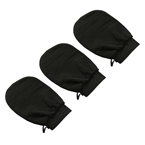 MERRYHAPY 3 stück Schwarz Badetuch Handschuhe Abgestorbene Hautzellen Entfernung Spa Peeling Zurück Massage Handschuhe von MERRYHAPY