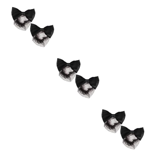 MERRYHAPY 3er-set Haarklammern Für Damen Schwarze Schleife Haarnetz Für Dutt Für Partys Und Büro 2 Stück X 3 von MERRYHAPY