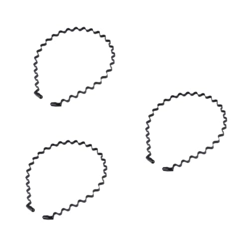 MERRYHAPY 3er-sets Herren-haarband-clips Nach Hinten Gekämmt Gewelltes Haarband Material Stirnband Stilvolles Haar-accessoire 2 Stück * 3 von MERRYHAPY