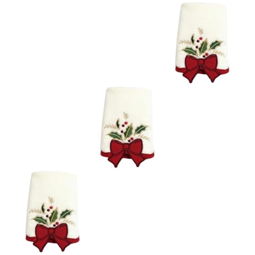 MERRYHAPY 3st Gesichtsreinigungstuch Santa Handtuch Weihnachtliche Geschirrspüllappen Weihnachtshandtücher Urlaubsbadetuch Weihnachten Waschlappen Weihnachtliche Fingerspitzentücher von MERRYHAPY
