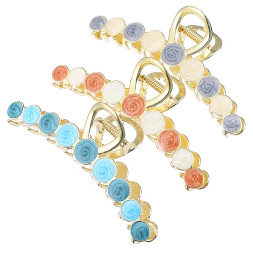 MERRYHAPY 3 Stück Haarspangen Aus Zarter Legierung Damen-haarspange Große Haarklammer Haarschmuck von MERRYHAPY
