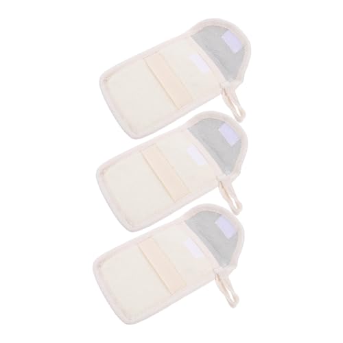 MERRYHAPY 3st Handgefertigte Seifen-aufbewahrungstasche Schwämme Zum Schäumendes Netz Sparbeutel Aus Seifennetz Seifenstückbeutel Für Damen Seifensparer Seife Für Gesicht Black Flachs von MERRYHAPY