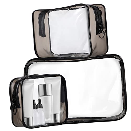 MERRYHAPY 3stücke Teiliges Set Reisekosmetiktaschen Transparente Toilettenartikel-Organizer Für Make-up Und Reisebedarf Tragbare Und wasserdichte Aufbewahrungslösung von MERRYHAPY
