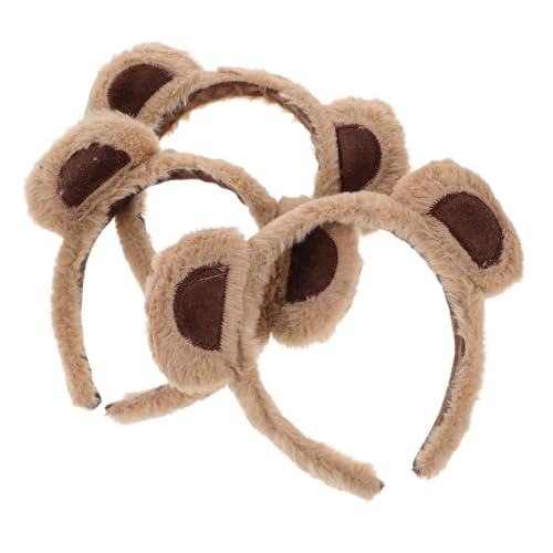 MERRYHAPY 3stücke Pack Flauschige Bärenohren Stirnband Tierohren Haarband Make-up Stirnband Haar Accessoire Für Mädchen Und Frauen Party Kostüm Dekoration von MERRYHAPY