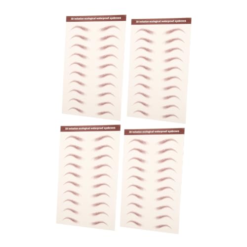 MERRYHAPY 4 Blätter Wasserdichte Haarähnliche Augenbrauen Tattoos Transfer Aufkleber Für Frauen Natürliche Formung Pflege Einfaches Ankleben Temporary Eyebrow Sticker von MERRYHAPY