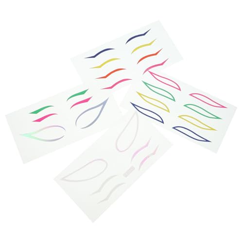 MERRYHAPY 4sätze Farbige Eyeliner-schablonen Für Frauen Teiliges Tragbar Für Partys Und Besondere Anlässe Wasserfest Einfach Anzuwenden Für Tägliches Make-up Und Augenvergrößerung von MERRYHAPY