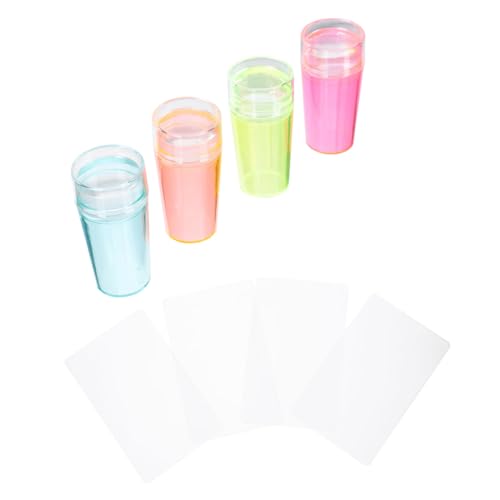 MERRYHAPY 4sätze Kompakter Stempel Nagel Maniküre Werkzeug Fluoreszenz Farbe Nailart Stamper Zubehör Stanzen Werkzeuge Für Und Salon von MERRYHAPY