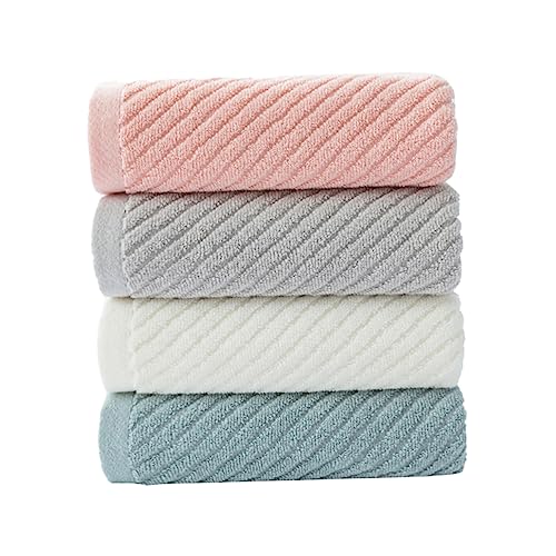 MERRYHAPY 4 Stück Baumwolle Waschlappen Weiche Handtücher Gesichtstücher Mit Wasseraufnahme von MERRYHAPY