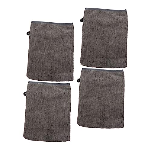 MERRYHAPY Sanfte Gesichtsreinigungshandschuhe mit Make-up-Entferner-Funktion bequeme Gesichtshandschuhe für den Haushalt 4er-Set Grau/Schwarz von MERRYHAPY