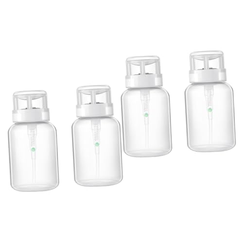 MERRYHAPY 4 Stück Flasche zur Aufbewahrung von Flüssigkeiten Probenflaschen Sprühflasche klar Pipette nail polish remover nagellack pusteäffchen Pumpflasche Flasche Nagellackentferner Weiß von MERRYHAPY