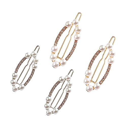 MERRYHAPY 4stücke Perlen Haarspange Mit Strass Für Damen Perlen Haarnadeln Sparkly Haar Clips Für Geburtstage Hochzeiten Und Partys von MERRYHAPY