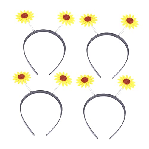 MERRYHAPY 4-teiliges Haar-accessoire Mit Sonnenblumenmotiv Modische Und Nicht-modische Stirnbänder Für Alle Anlässe von MERRYHAPY