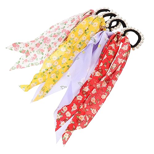 MERRYHAPY 4stücke Elastische Haargummis Mit Schleifen Und Modischem Design Für Und Mädchen Und Für Haartypen Perfektes Accessoire Für Alltag von MERRYHAPY