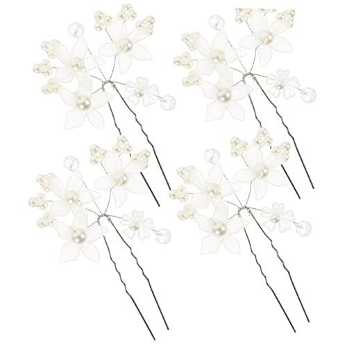 MERRYHAPY 4stücke Blumen-haarnadeln Für Braut Teiliges Mit Weißen Perlen Eleganter Kopfschmuck Für Hochzeiten Bequem Und Stilvoll Für Ganzen Tag Für Romantische Looks Hochzeit MERRYHAPY 4stücke Blumen-haarnadeln Für Braut Teiliges Mit Weißen Perlen Eleganter Kopfschmuck Für Hochzeiten Bequem Und Stilvoll Für Ganzen Tag Für Romantische Looks Hochzeit von MERRYHAPY