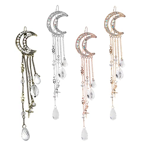 MERRYHAPY 4stücke Mond Haarspange Quaste Haarnadel Mond Haarnadel Quaste Haarspange Haar Zubehör Für Damen Frauen Mädchen von MERRYHAPY
