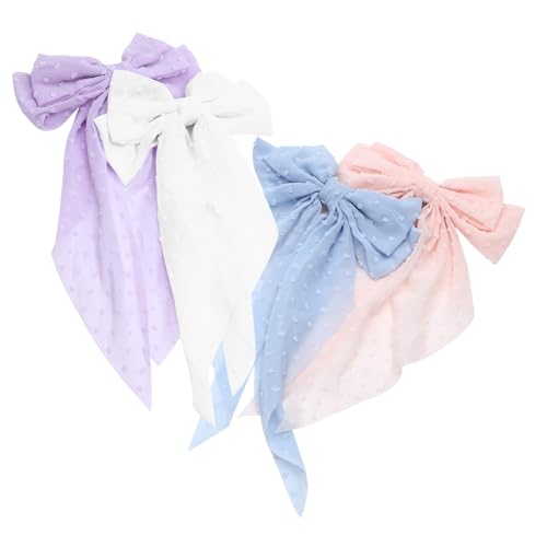 MERRYHAPY 4stücke Große Haar Bogen Clips Haarband Aus Band Mit Federclip Für Damen Teens Frisuren Accessoires Mit Schleifendesign Für Alltag Und Festtagsmode von MERRYHAPY