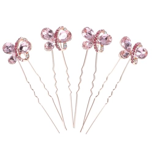 MERRYHAPY 4stücke Braut Haarnadeln U-förmig Strass-haarspange Hochzeit Haarschmuck Dekorative Haarnadel Für Frauen von MERRYHAPY