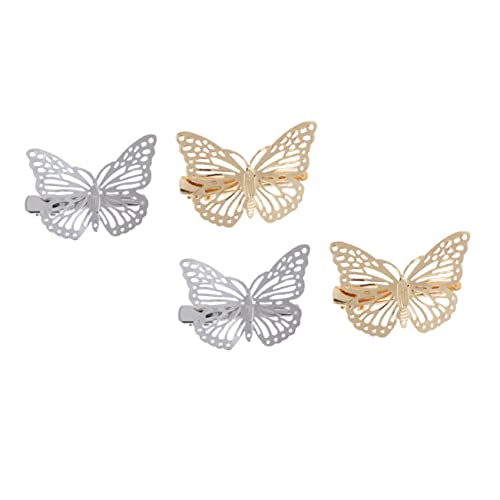 MERRYHAPY 4 Stück Zarte Haarnadeln Schmetterling Haarspangen Für Mädchen Seitliche Haarklammern Für Damen von MERRYHAPY