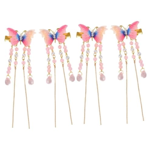 MERRYHAPY 4stücke Schmetterlings-haarspangen Mit Quaste Elegante Haaraccessoires Für Mädchen Und Frauen Haarschmuck Für Hochzeiten Partys Und Besondere Anlässe von MERRYHAPY