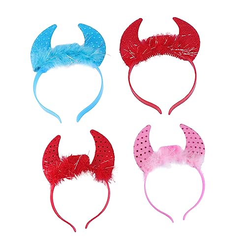 MERRYHAPY 4 Stück Interessanter Horn-kopfschmuck Leuchtende Haarbänder Für Festival Langlebige Stirnbänder Mit Bruchfestem Design von MERRYHAPY