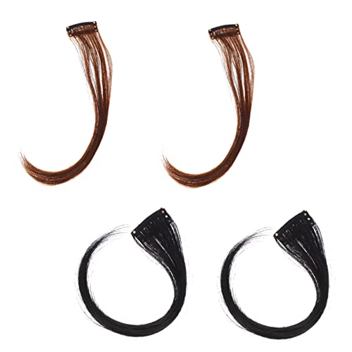 MERRYHAPY 4 Stück Haarverlängerungen Für Mädchen Vorne Seitlicher Künstlicher Haaraccessoires Damen von MERRYHAPY