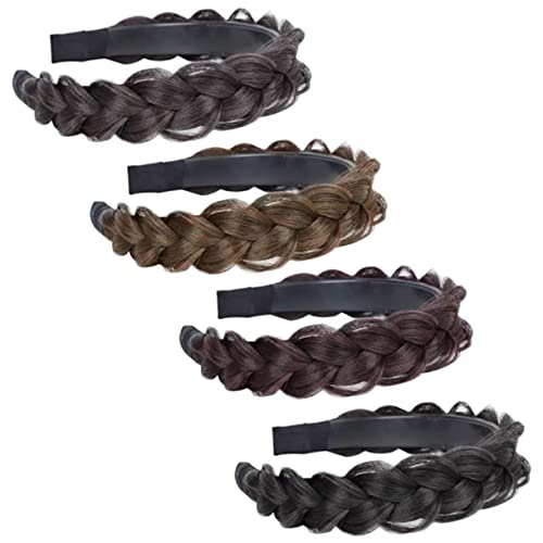 MERRYHAPY Geflochtenes Stirnband Aus Kunsthaar Breites Haarband Mit Zopfmuster Kopfbedeckung Für Mädchen Passend Zu Verschiedenen Frisuren von MERRYHAPY