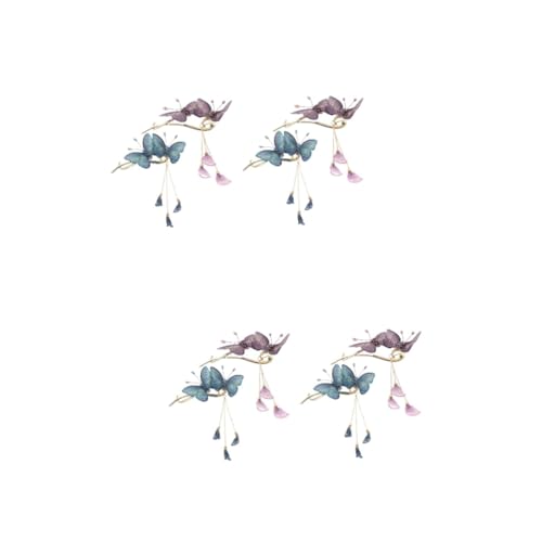 MERRYHAPY 4 Stück Schmetterling Bestickte Haarspange Essstäbchen Für Haare Ästhetischer Haarschmuck Schmetterlinge Haarspangen Haarschmuck Für Frauen Haarnadel Haarstäbchen Legierung von MERRYHAPY