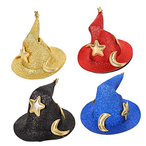 MERRYHAPY 4 Stücke Halloween Mini Hut Kopfschmuck Party Hut Haarnadel Gebogene Kappe Haar Clip Jungen Und Mädchen Erwachsene Haar Zubehör Halloween Dekorationen von MERRYHAPY