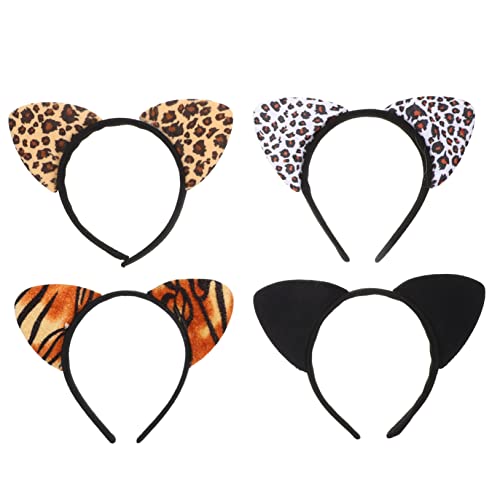 MERRYHAPY Katzenohren Haarband Leopardenmuster Party Stirnbänder Cartoon Stirnbänder Mit Katzenohren von MERRYHAPY