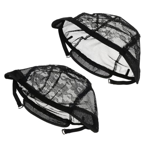 MERRYHAPY 4 Stück Teiliges Elastisches U förmiges Haarnetz für Perücken mit Spitze Atmungsaktiv und Dehnbar Einheitsgröße für Damen zum Schutz und Befestigen von Perücken Beim Styling von MERRYHAPY