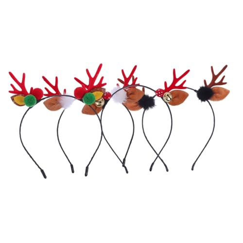 MERRYHAPY Unterhaltung 4 stücke Weihnachten Geweih Haar Hoop Kopfstück Bequeme und Robuste Kopfbedeckung für Gelegenheiten von MERRYHAPY