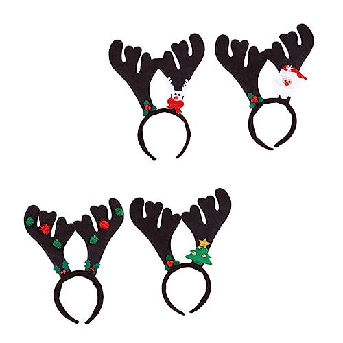 MERRYHAPY 4 Pcs Rentier Stirnband Geweih Hairhoop Weihnachten Party Kopfschmuck Cosplay Hairhoop von MERRYHAPY
