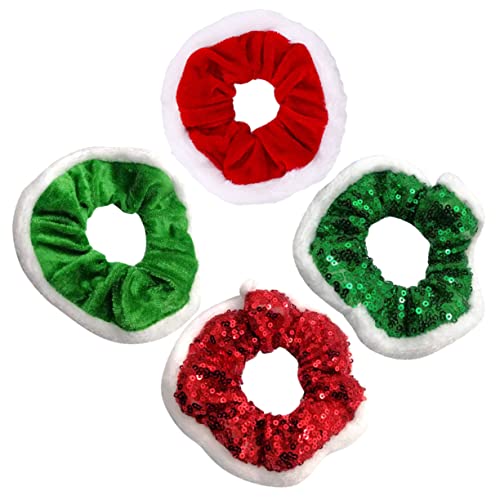 MERRYHAPY Weihnachten Elastische Haar Krawatte Band Set Haar Scrunchie Für Mädchen Rot Weiß Grün Schal Scrunchies von MERRYHAPY