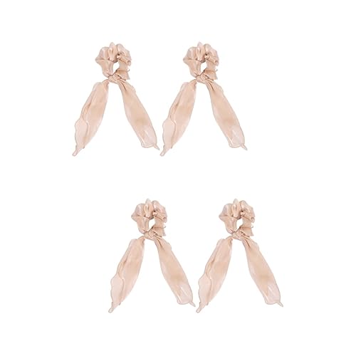 MERRYHAPY 4 Stück langer Haarring Haarringe aus Satinschal Schals für Frauen Haargummis für Zöpfe Haarbänder für Damenhaar Haargummis aus Satinband haarband hair- Haargummi aus Stoff von MERRYHAPY