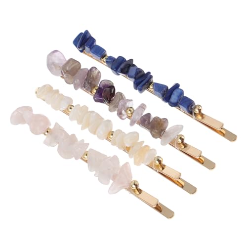 MERRYHAPY 4stücke Haarnadeln Aus Legierung Modische Haarschmuck Für Frauen Vintage-stil Mit Bunten Natürlichen Steinen Für Kreative Frisuren Und Besondere Anlässe von MERRYHAPY